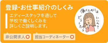 登録・お仕事紹介のしくみ